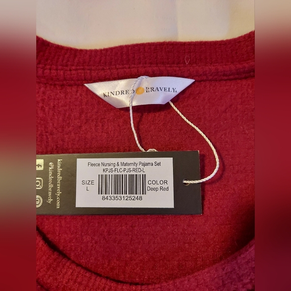 Kindred Bravely Ruby Long Sleeve Maternity Sleep Tee - Picture 3 of 7